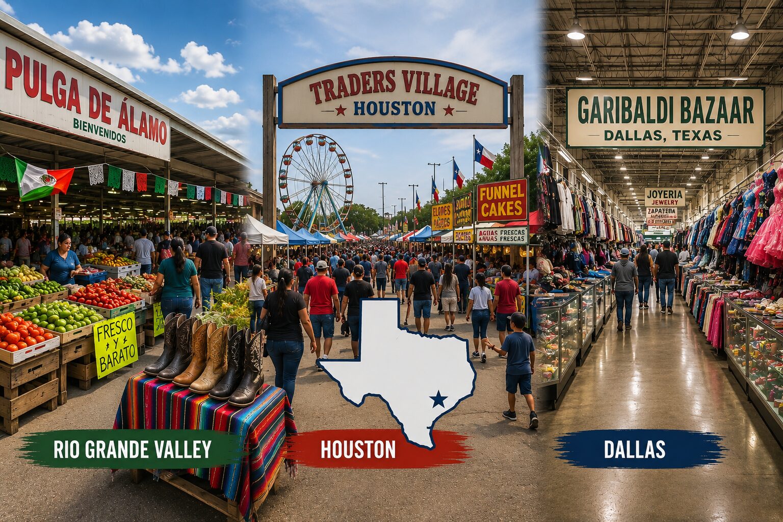 Rio Grande Valley vs Houston vs Dallas Texas flea market comparison
